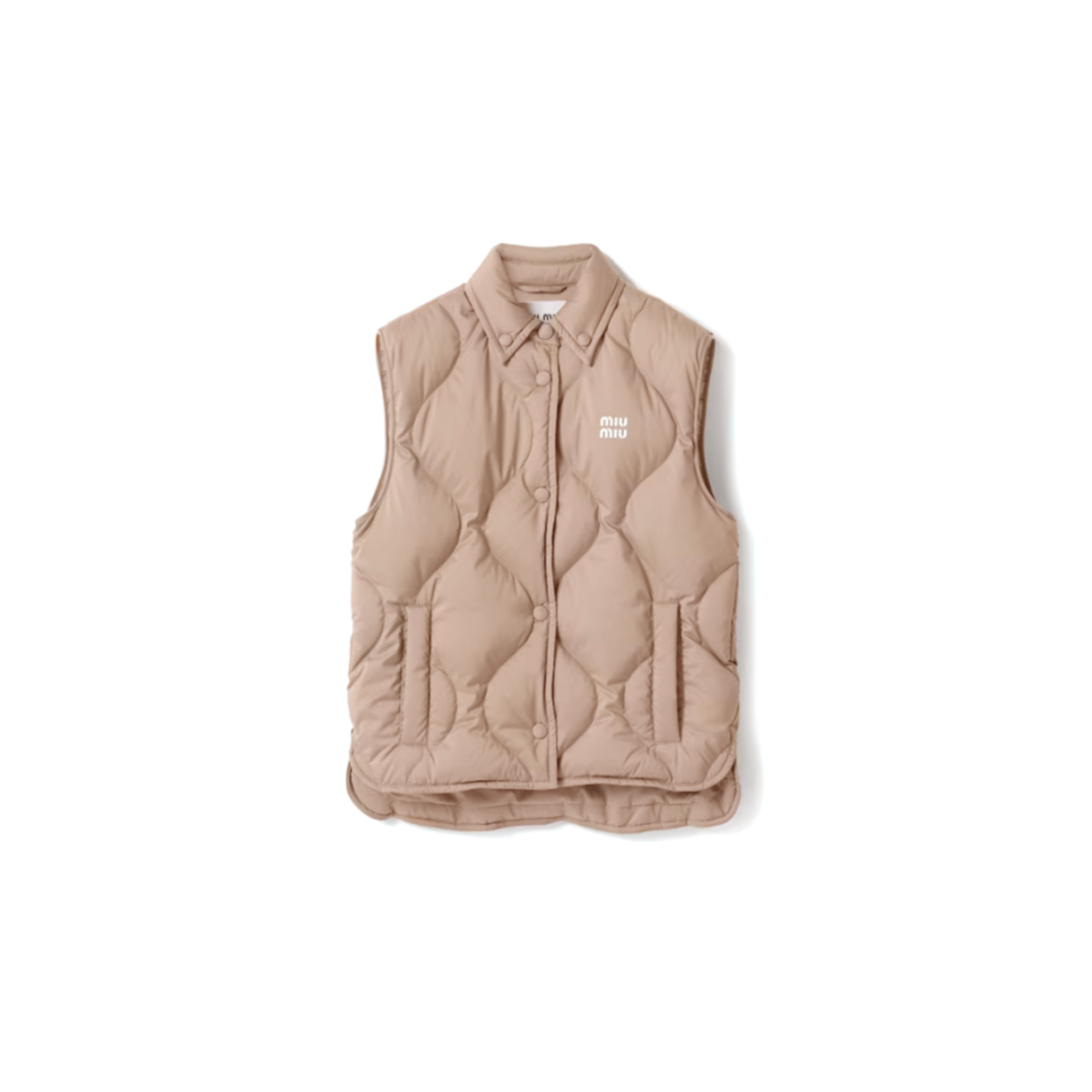 MIU MIU TECHNICAL PONGEE DOWN VEST ML1144